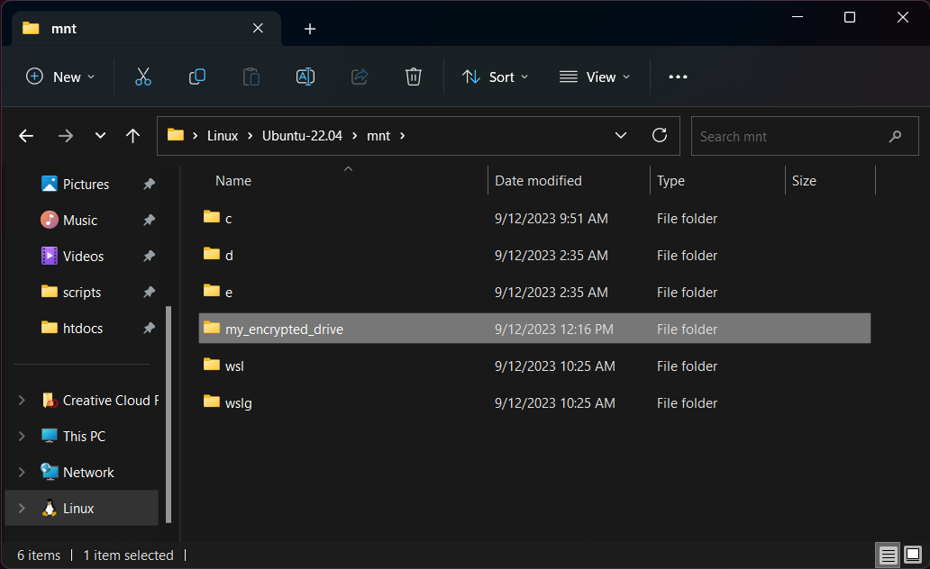 Screenshot of Windows Explorer